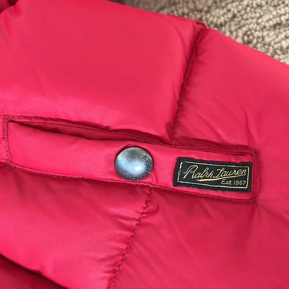 Ralph Lauren Red Down Jacket Size 12M